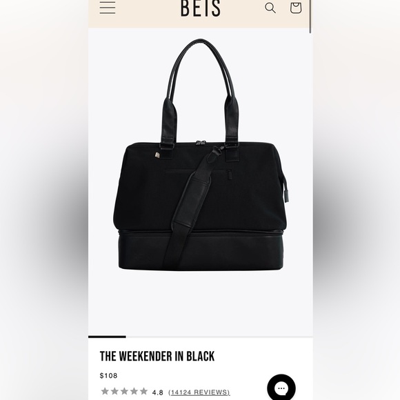 BEIS TRAVEL: The Weekender 
in Black - Picture 2 of 7